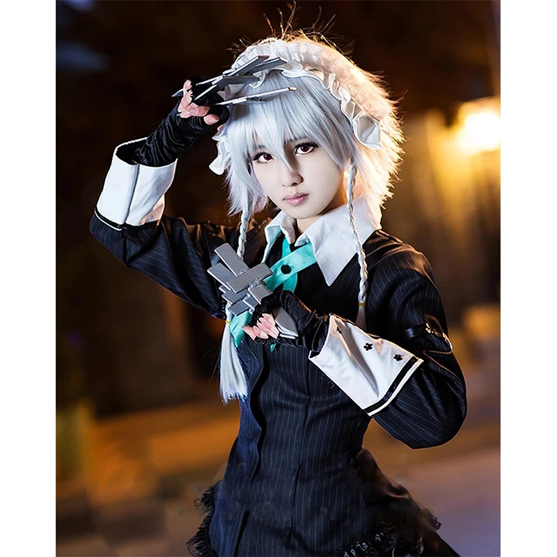 Touhou Project Cosplay Izayoi Sakuya Maid Dress Lolita Woman Uniforms Custom Made