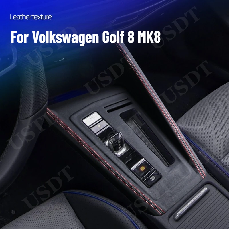 

Fit For Volkswagen Golf 8 MK8 2024 2023 2022 2021 Suede Leather Car Central Control Panel Cover Mat Gear Panel