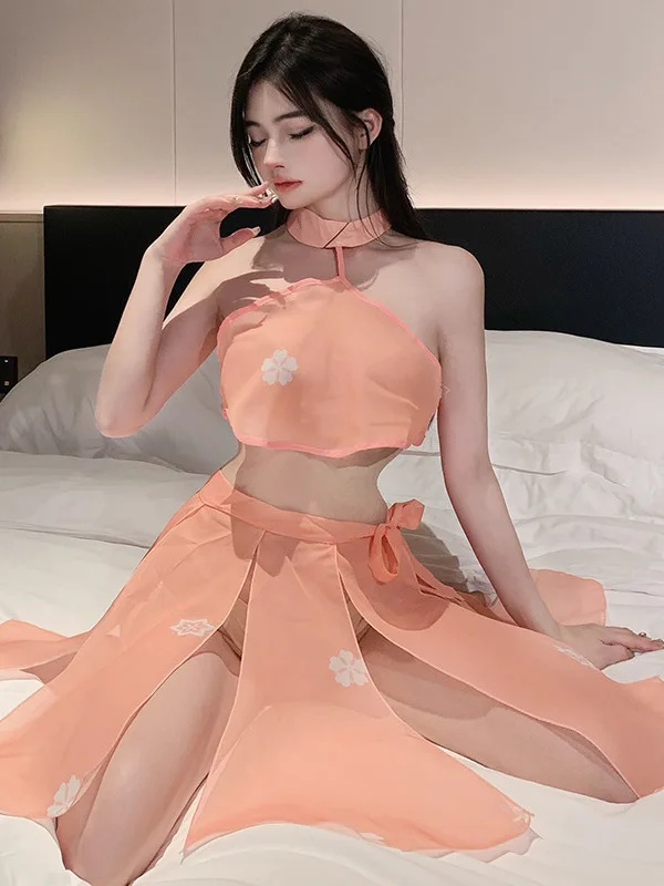 New Gentle Lingerie Fashion Women's Sexy Dress Temptation Belly Pocket Large Size Clothes Fashion Charm Passion Skirt Set S144