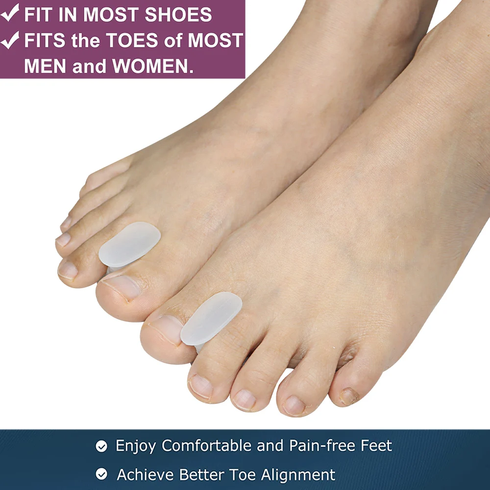 ペックスメン 2/4個入り トゥースペーサー セパレーター 外反母趾矯正 ジェル トゥープロテクター 重なり合う指を矯正するための男性と女性用