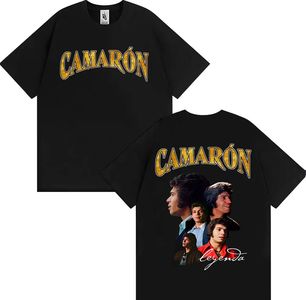 Camisetas de la banda de rock Camarón De La Isla, artículos promocionales del álbum, para hombre y mujer, estilo retro, manga corta, holgadas, 100% algodón