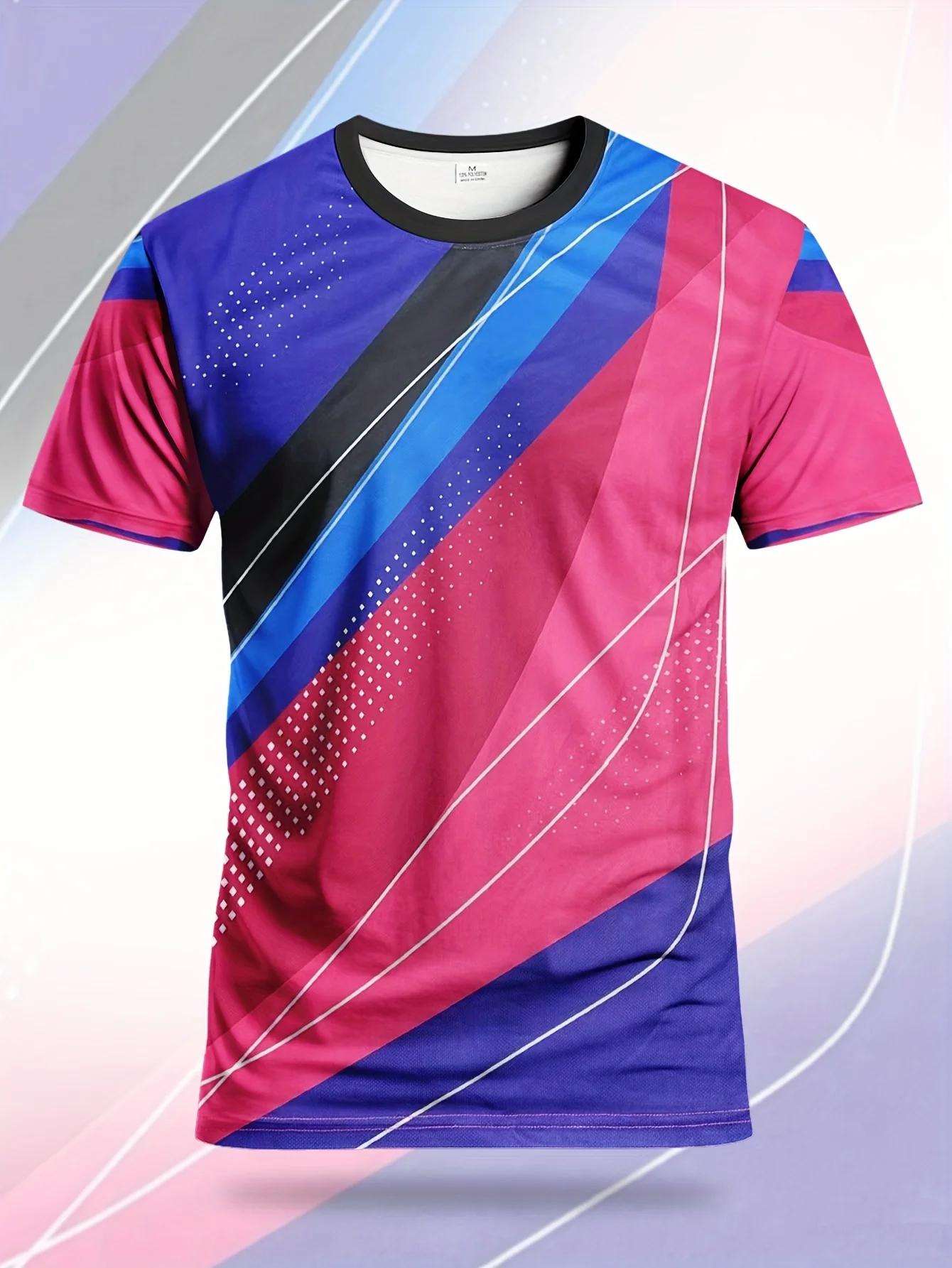 

Men's Breathable Round Neck Two-Color Sports DNA Double Helix Design Suitable for Competition Daily Training Leisure Activities