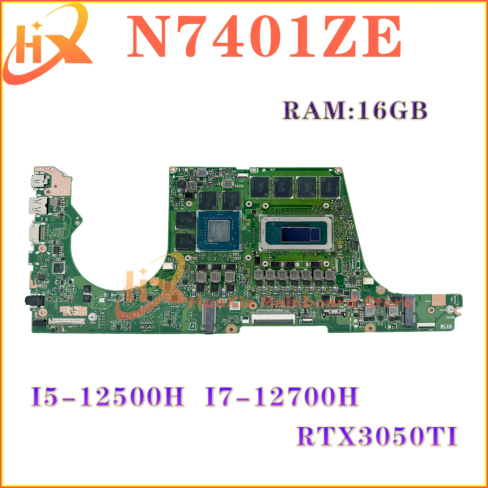 

Mainboard For ASUS K6500ZC K6500ZE K6500Z N7401ZE N7600ZE N7600ZC N7600Z Laptop Motherboard 16G/32G I5 I7 I9 RTX3050/RTX3050Ti