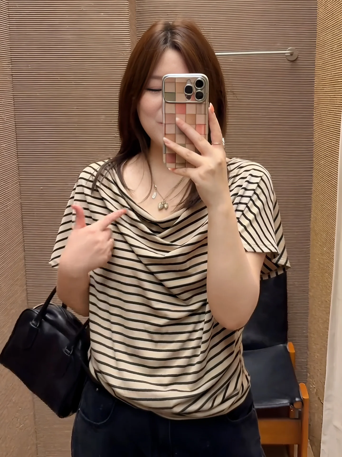 plus Size Striped Short Sleeve T-Shirt Women's Summer Slimming Belly Covering Casual Style Top Large Design Sensation