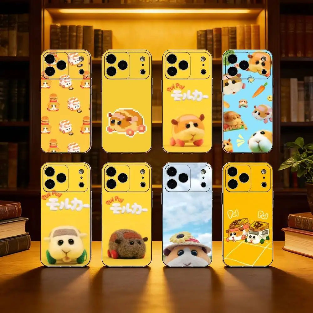 

C-Cute P-Pui Pui Molcar Phone Case For iPhone 17,16,15,14,13,12,11 Plus,Pro Max,Soft Silicone Cover