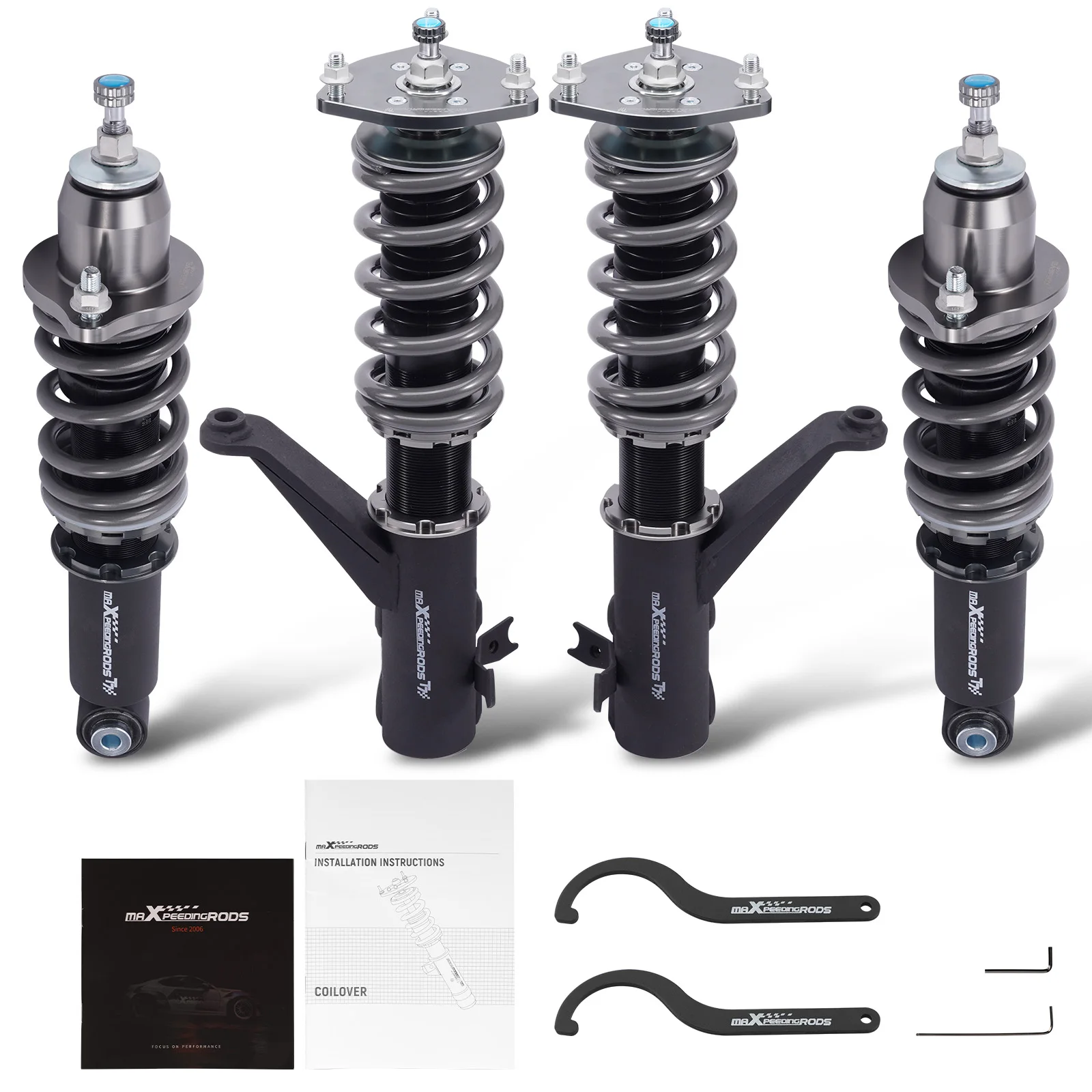 MaXpeedingrods 24 Levels Damper Coilover Strut Shocks for Acura RSX & Type-S Honda Integra DC5 2001-2006