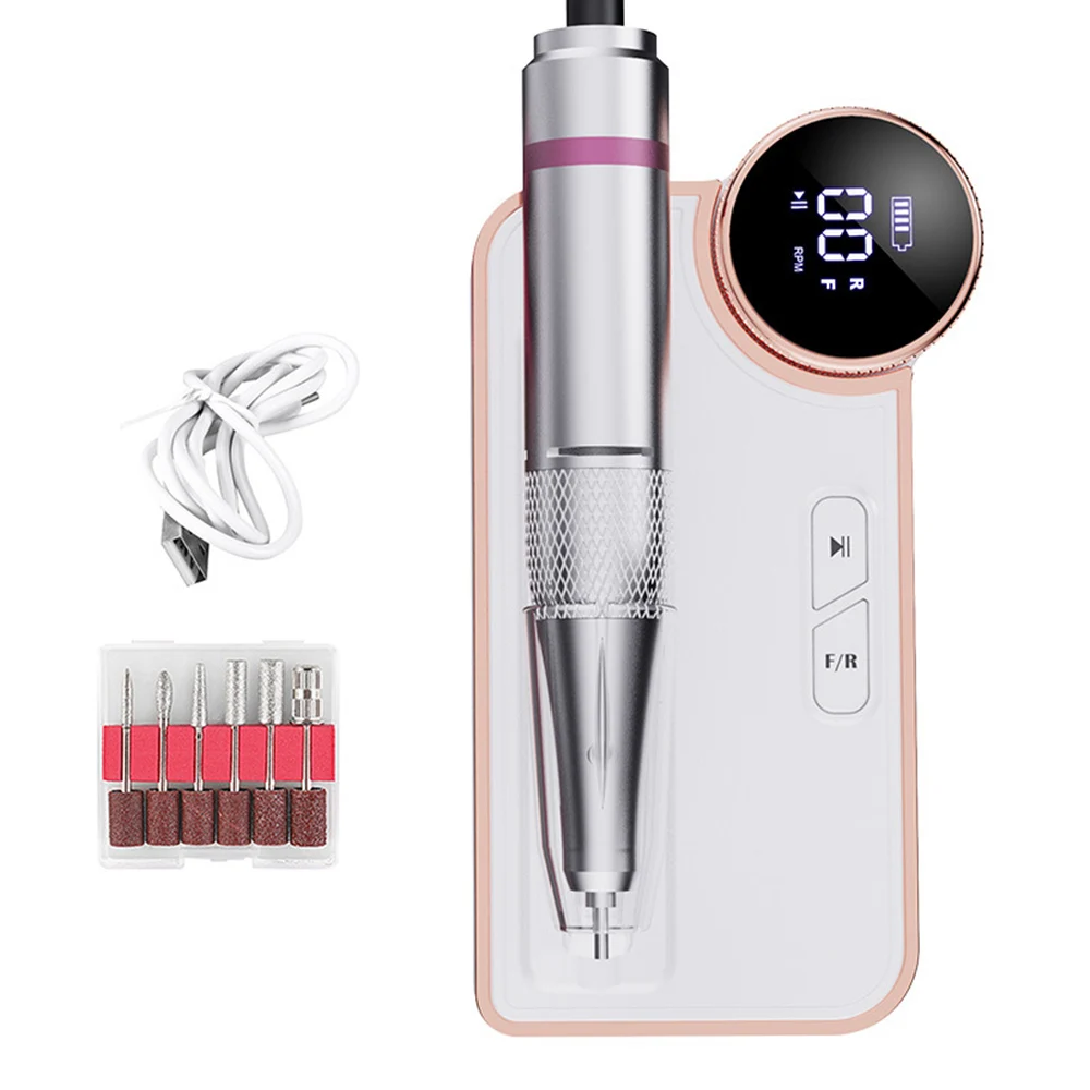 Electric Nail Drill Machine Set Nail Files Drill Bits Gel Polish Remover Professional Portable Nail Polisher Equipment