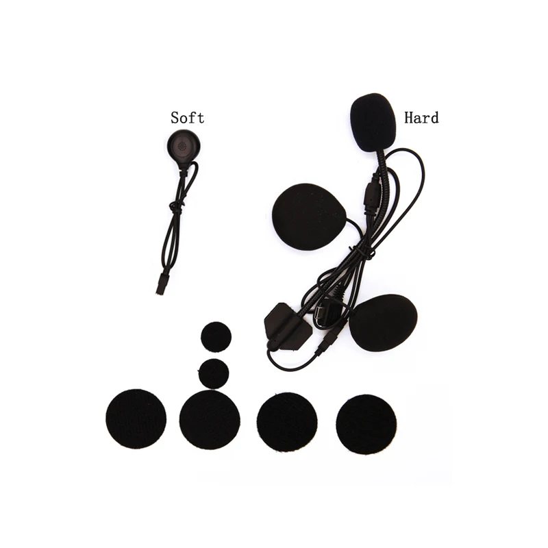 Motorcycle Bluetooth Headset Accessories 2 In 1 Soft & Hard Microphone Headphone Type-C For Hysnox HY-01 HY-01S HY-02 Headsets