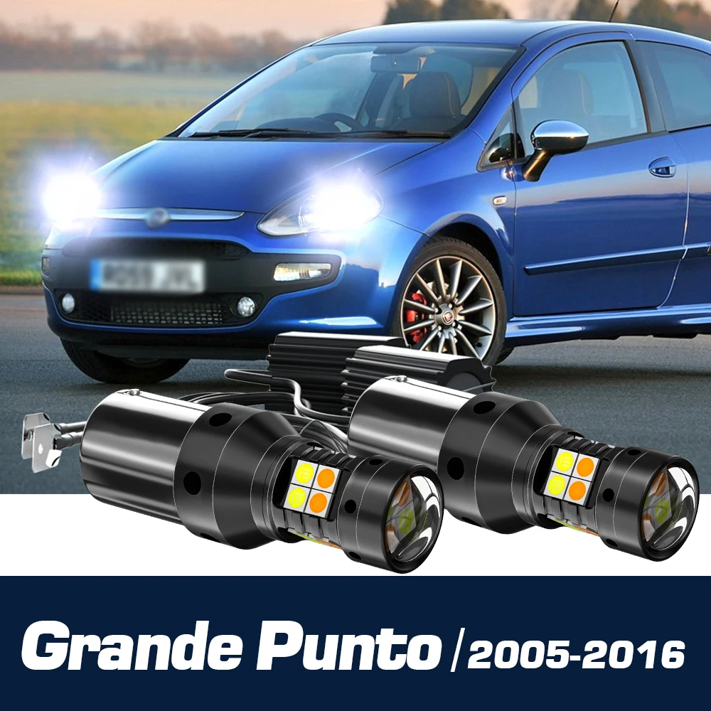 LED 듀얼 모드 방향 지시등 및 주간 주행등, DRL 액세서리, Canbus Fiat Grande Punto 2005-2016 2011 2012 2013, 2 개