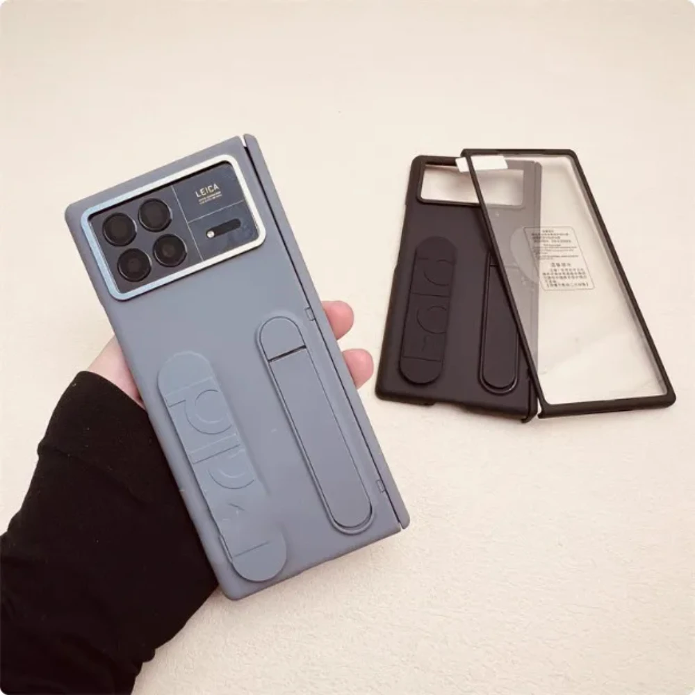 Magnetic Hinge Wrist Band Case For Xiaomi Mix Fold4 Fold3 Soft Silicone Full Protective Cover