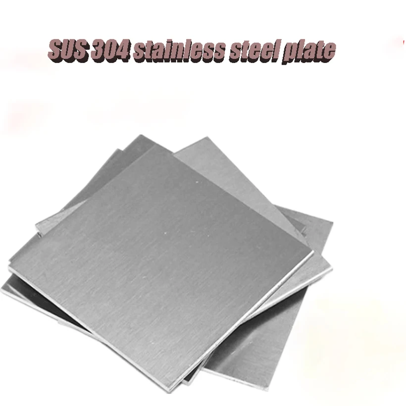 304 Stainless Steel Plate Thickness 0.5/0.8/1.5/2/3mm Single-Sided Polished Stainless Steel Metal Processing Material