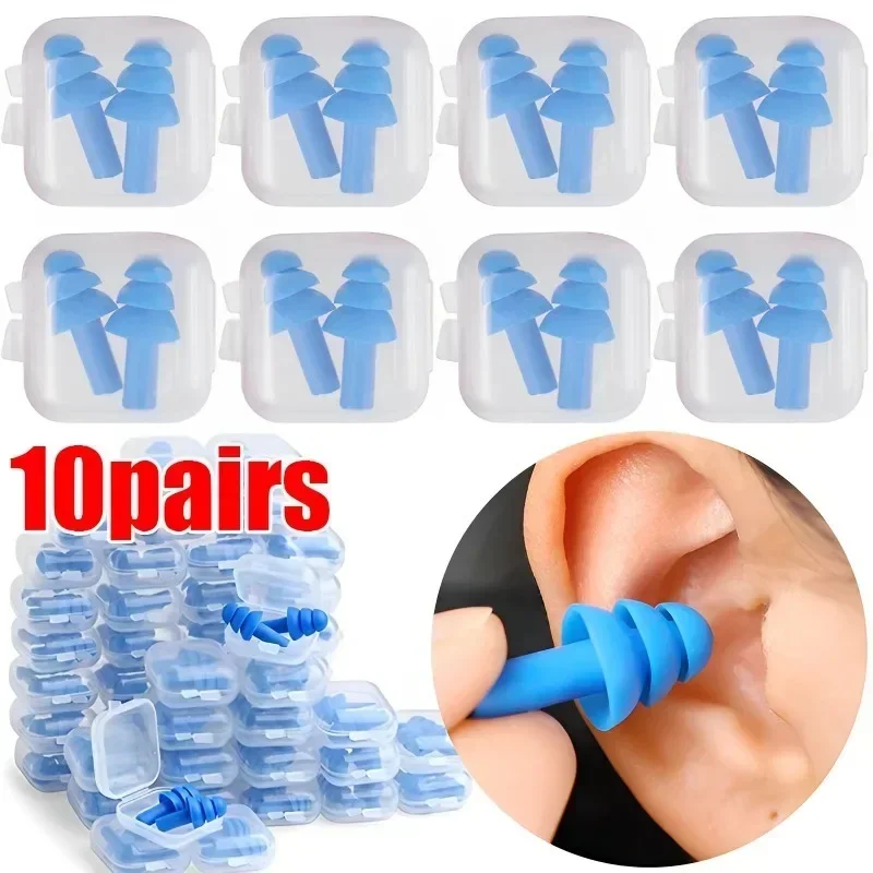 

Soft Silicone Earplugs Waterproof Swimming Ear Plugs Reusable Noise Reduction Sleeping Ear Plugs Hearing Protector with Box 2023