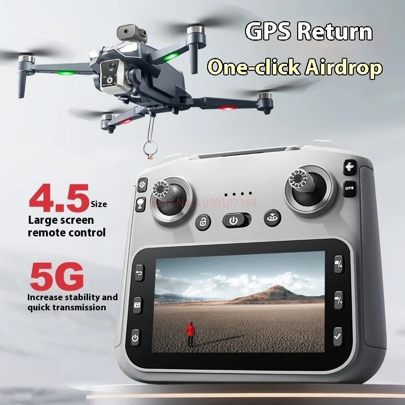Drone HOT K18 Max dengan Remote Control, Fotografi Udara HD, Motor Brushless, Penentuan Posisi GPS, Penghindaran Rintangan untuk Penggunaan Luar Ruangan