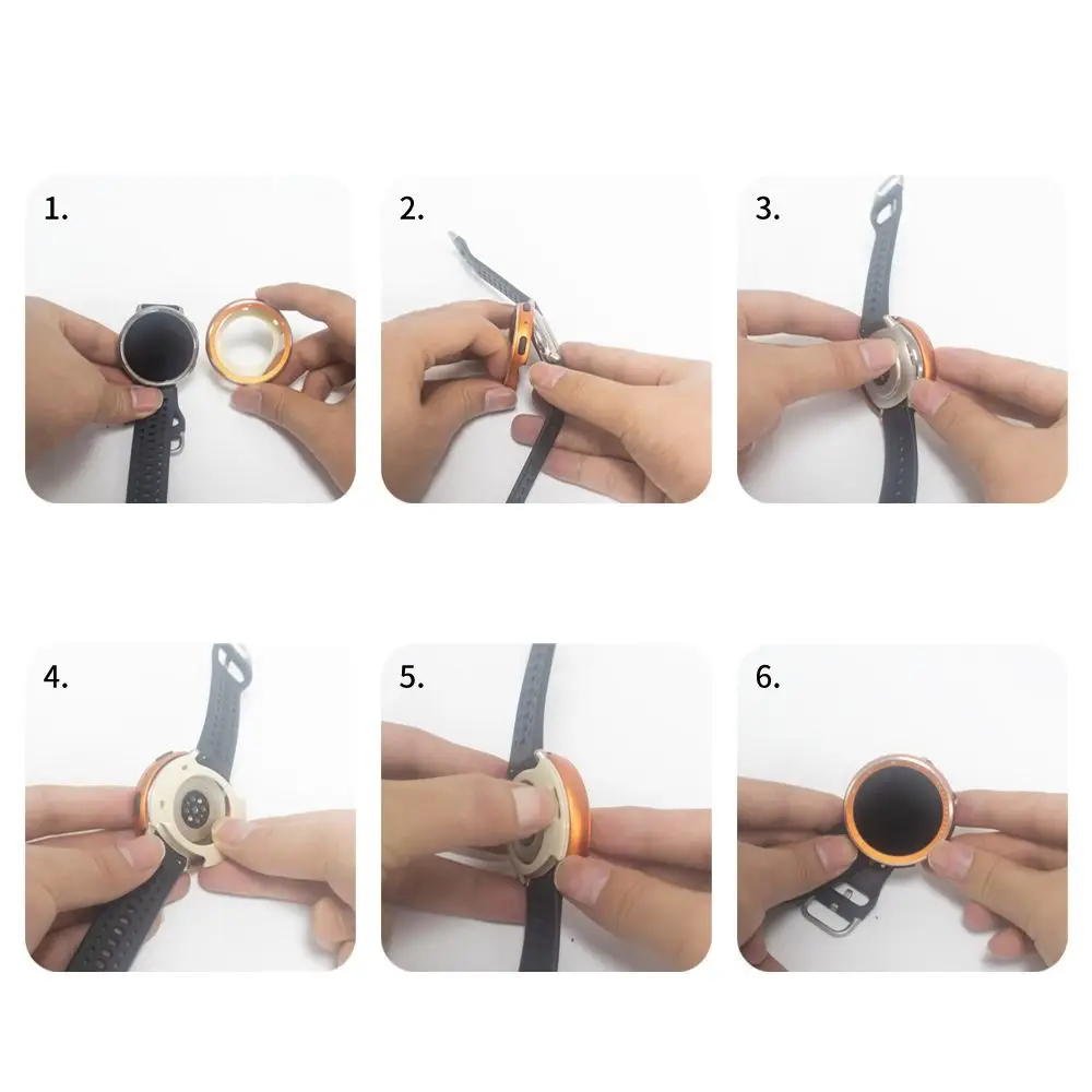 Sostituzione della lunetta dell'orologio in metallo, custodia protettiva antiurto per orologio, protezione per schermo antigraffio per Amazfit Active 2