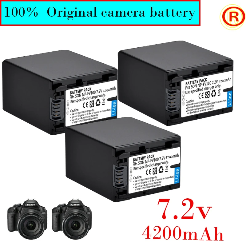 

7.2V 6800mAh NP-FV100 Camera battery. For DCR-SR15 SR21 SX15 SX21 SX44 SX45 SX63 SX65 HDR-CX105 CX110 CX115 CX130 CX150 CX155