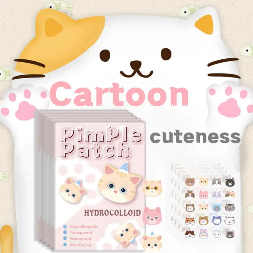 600 stks/zak Cartoon Acne Patches Antibacteriële Reparatie En Vervagen Vlekken Acne Littekens Niet-irriterend Ademend Onzichtbare Stickers