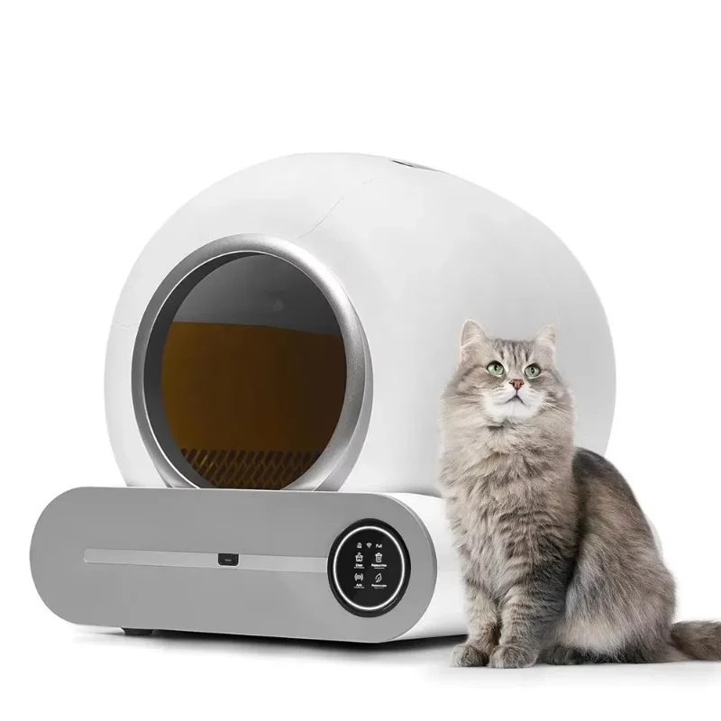 Pet Automatic Cat Litter Box, Extra Large Capacity Smart Self Cleaning Toilet with App Control/Odor Removal