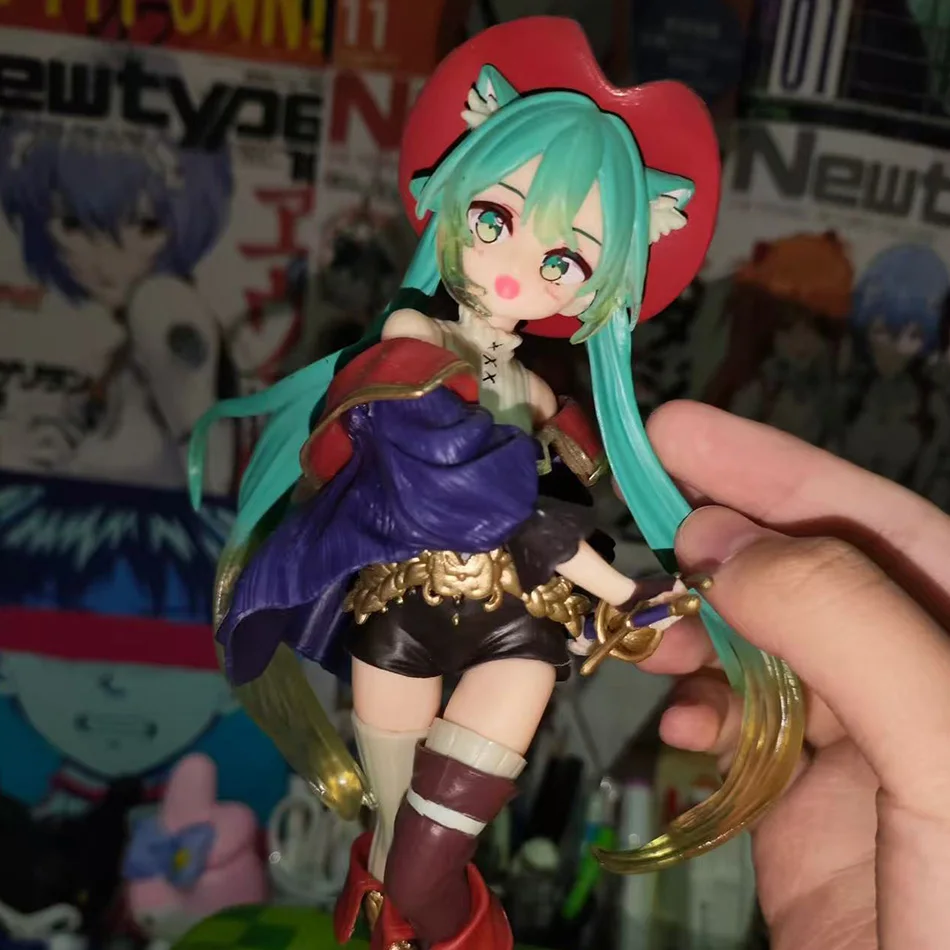 Neue Hatsune Miku Anime-Figur Wunderland PVC-Modell Actionfigur Däumelinchen-Version Desktop-Dekoration, Puppen, Ornamente, Sammlung, Geschenk