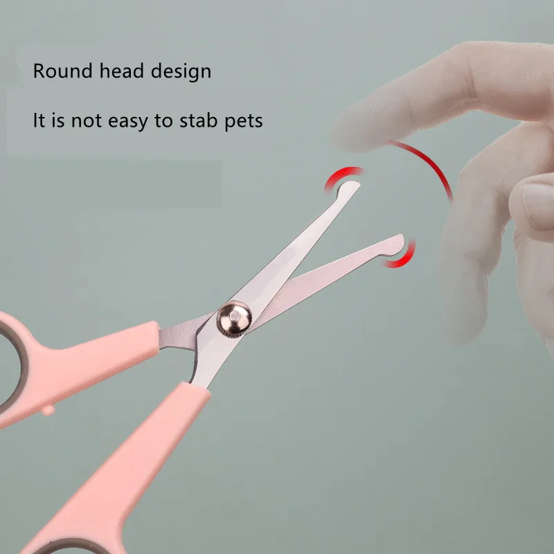 New Dogs Hair Scissor Stainless Steel Grooming Scissors with Round Tip Pets Cat Dog Durable Safety Hair Cutting Tools