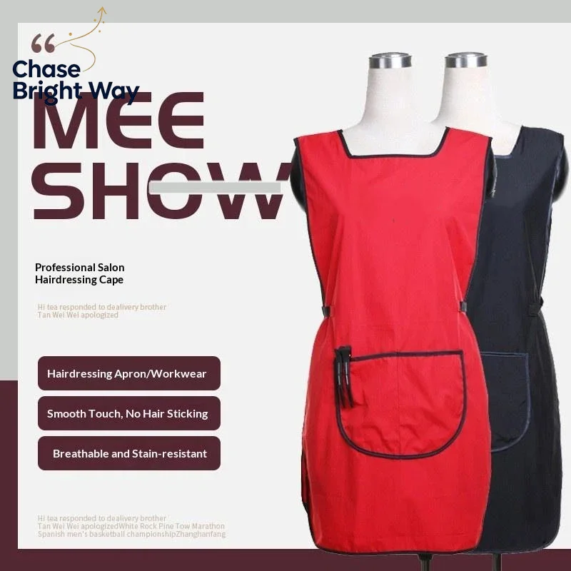 Double-sided Waterproof Salon Hairdressing Apron Resistant Hair Dye Perm Stains Cloak for Home Use
