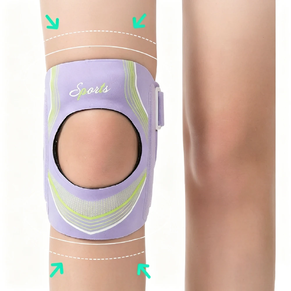 Patellasehnen-Stützbandage, Kniebandage für Frauen und Männer, offene Patella | Gel-Pad mit Seitenstabilisatoren für Laufen und Workouts – Detail 8