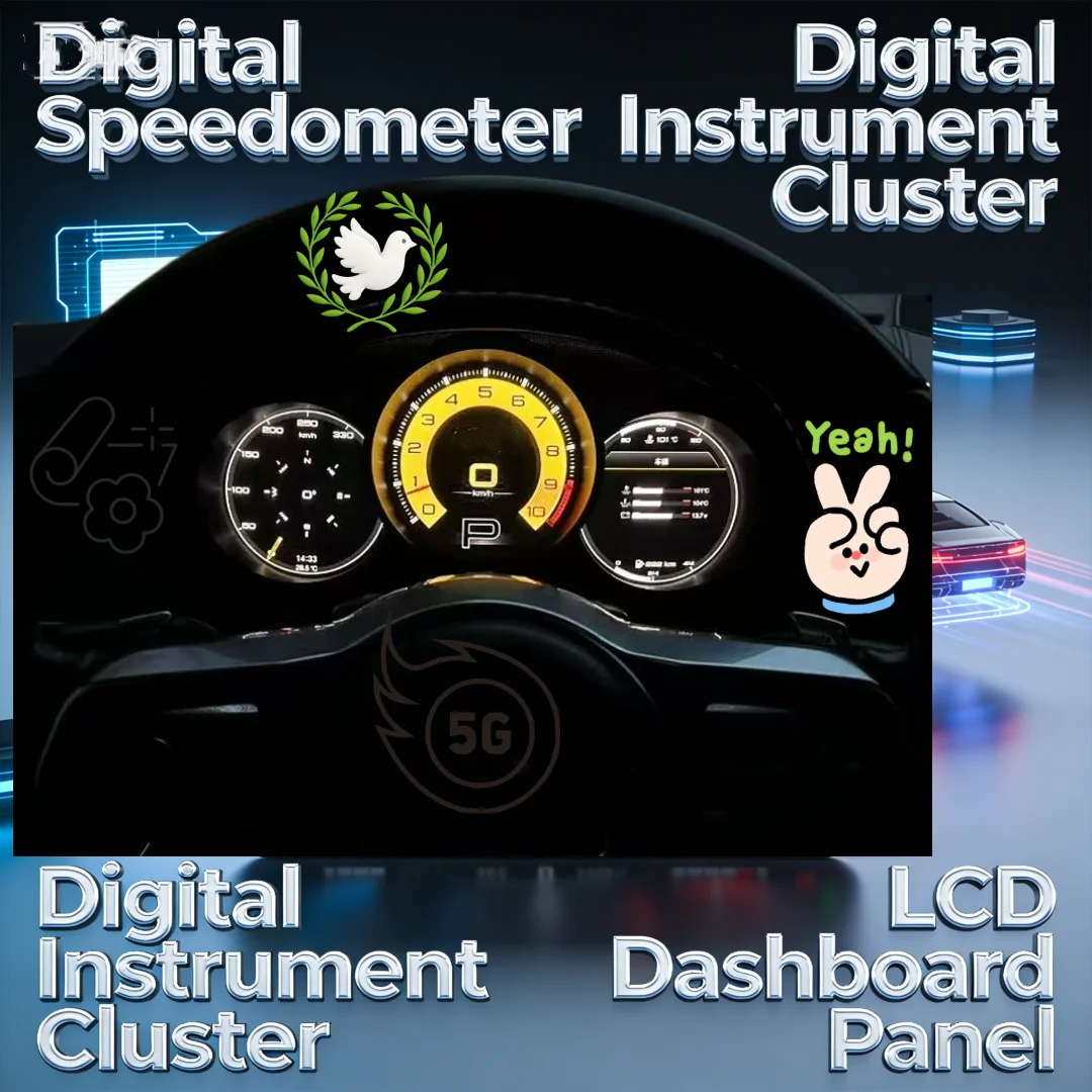 Linux System LCD Instrument Panel Cluster For Porsche 987 Boxster Macan 2005-2012 Digital Dashboard Speedometer Virtual Cockpit