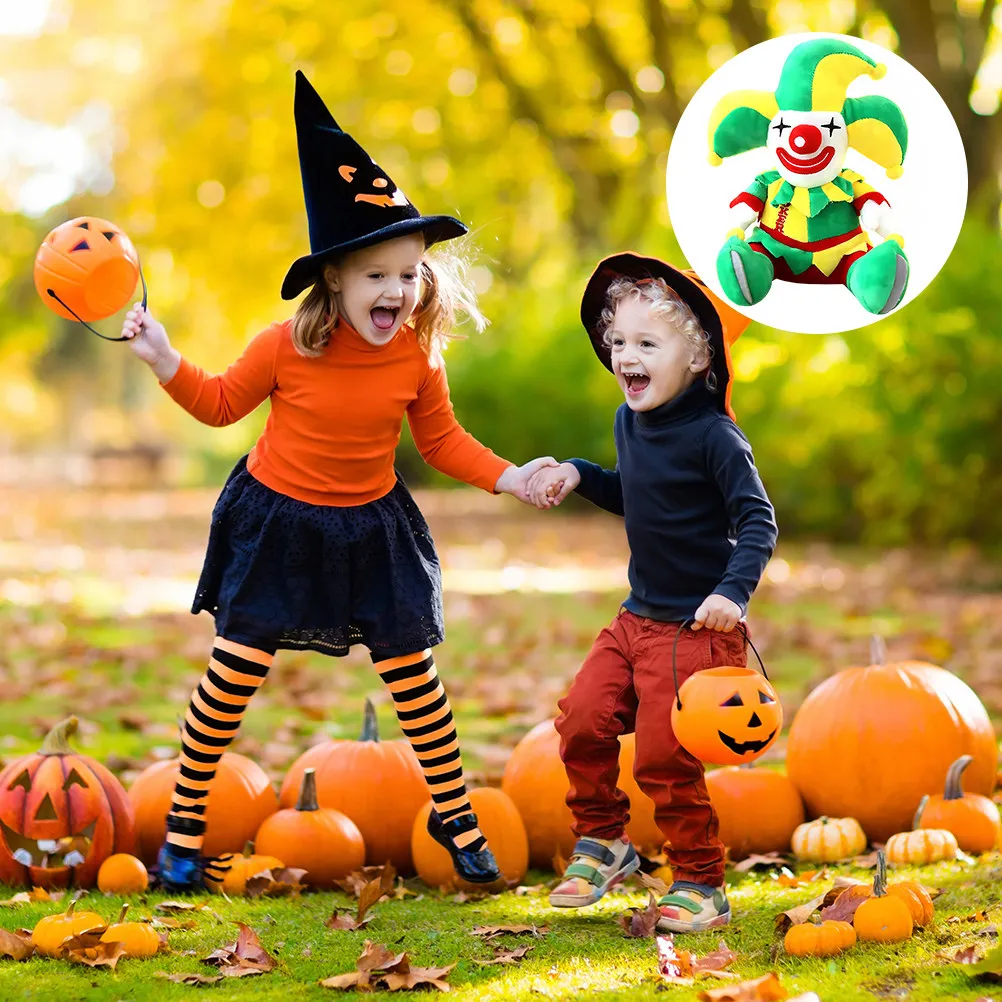 

1 шт. Милый забавный клоун: украшение для дома, офиса, декора комнаты на Хэллоуин, настольный декор