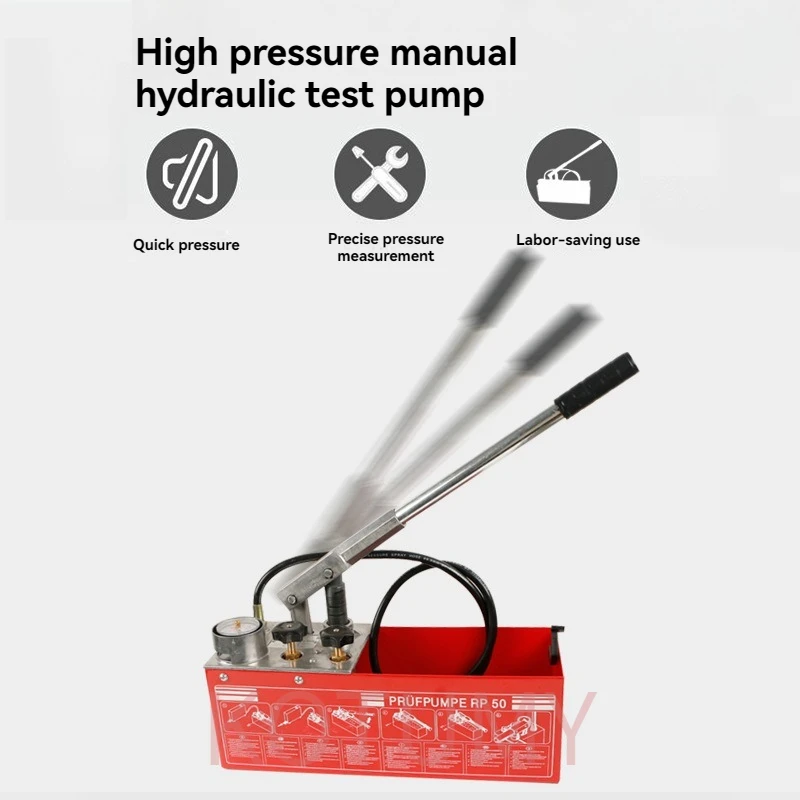 RP50KG Manual Pressure Test Pump Pipeline Pressurizer Pressure Pump Pressure Measurement Pump Floor Heating Leak Detection Tool