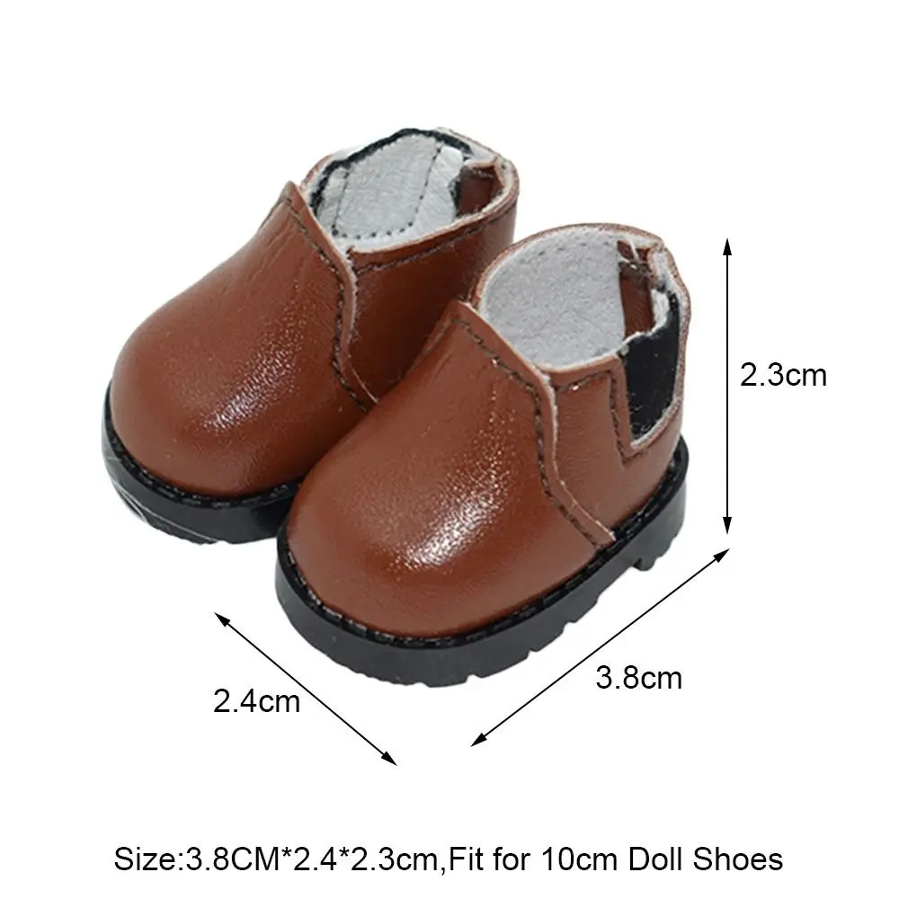 10cm/20cm Cotton Doll Leather Shoes Clothes Accessories Dolls Casual Wear Shoes Fashion Leather Boots DIY Doll Gift Toys image 4