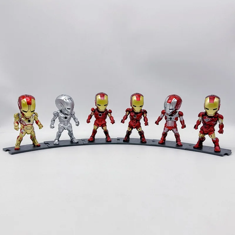 

Marvel Legends Avengers Iron Man Action Figure - Q Version Collectible Model Doll with Light-Up Feature Perfect Birthday Gift fo