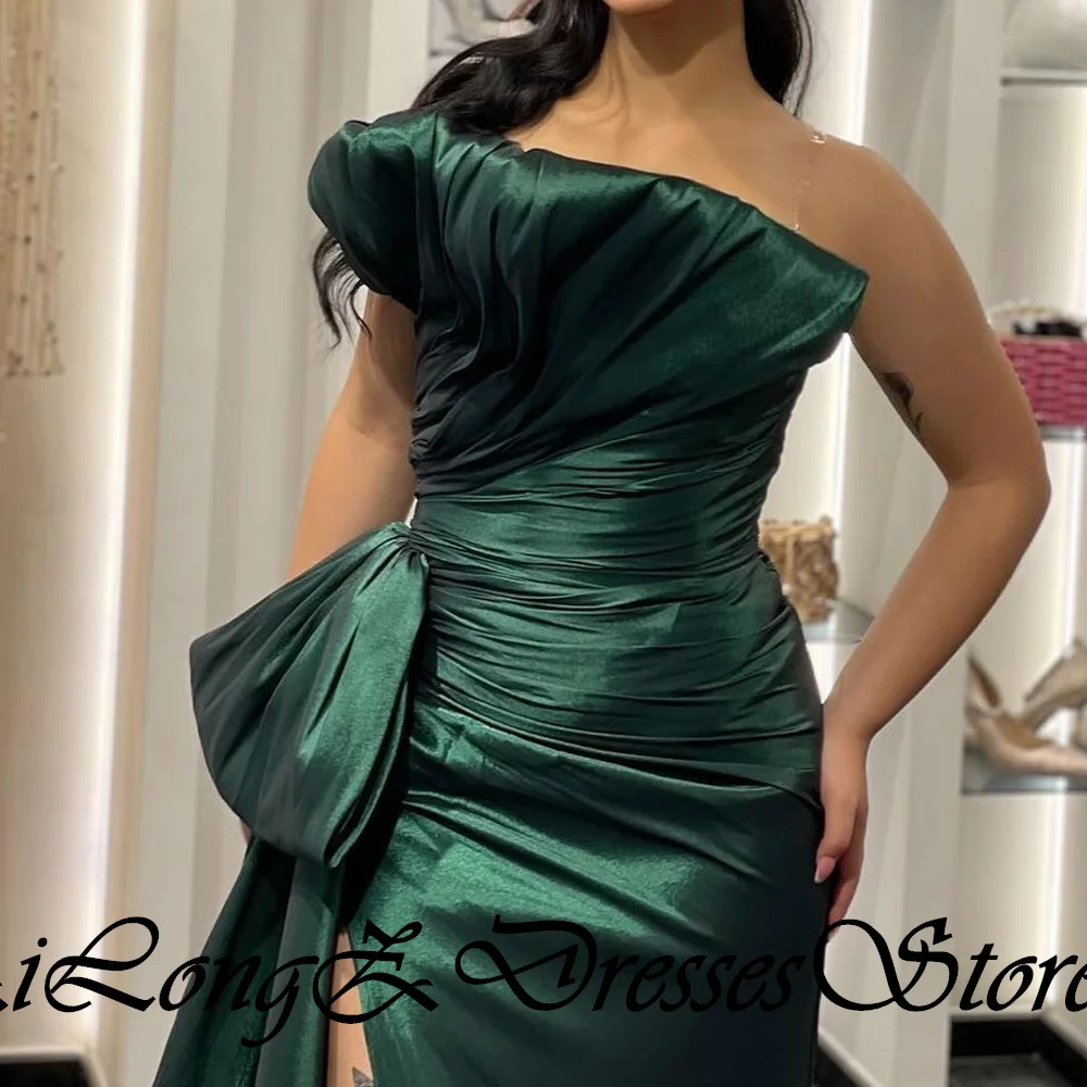 CustomizedStrapless Straight Pleats Sleeveless Floor Length Sweep Train Solid Color Dresses For Formal Occasions Bespoke Occasio
