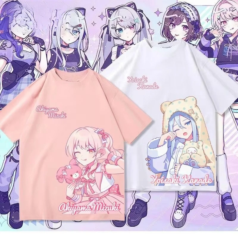 

Japanese Anime Girl Game Men's T-shirt Oversized T-shirt Casual Cotton Daily Four Season T-shirt Women's Clothing Breathable Top