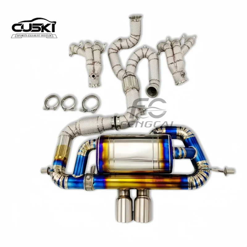 Titanium Muffler for Lotus Evora GT410 3.5T 2017+Exhaust Manifold S-tube Cat Back Exhaust Pipe Upgrade Car Exhaust Power Upgrade