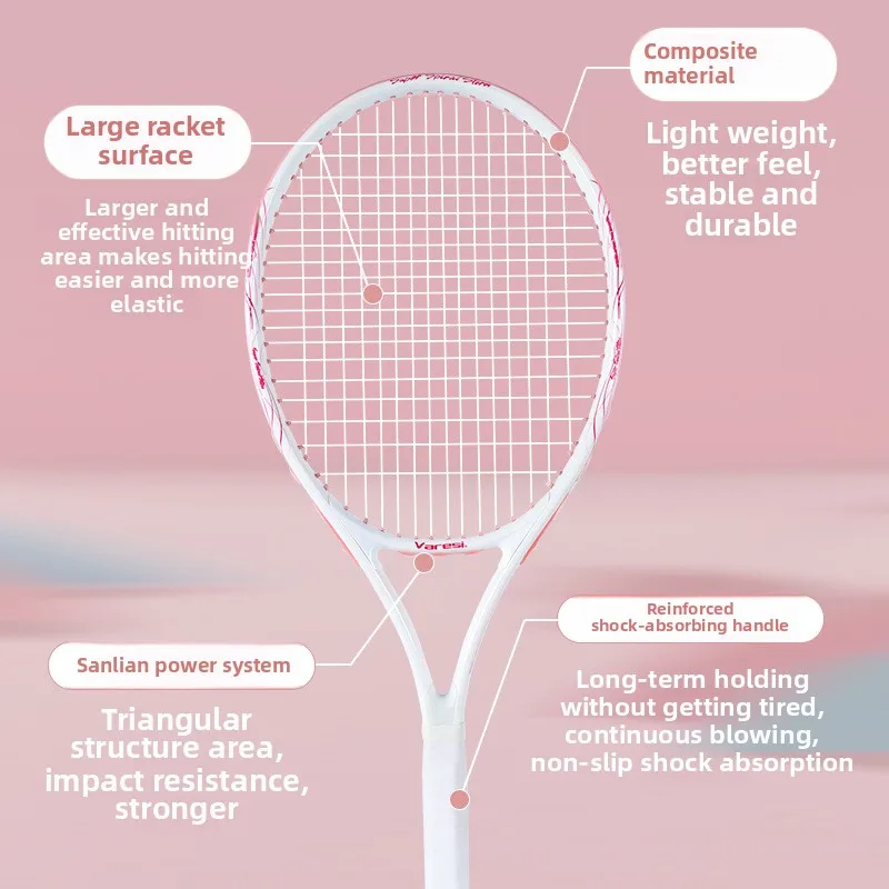 مضرب تنس كربون للمبتدئين من الرجال والنساء لطلاب الجامعات ومدرب تنس من الدرجة الأولى ومضرب تنس ذو ضرب واحد