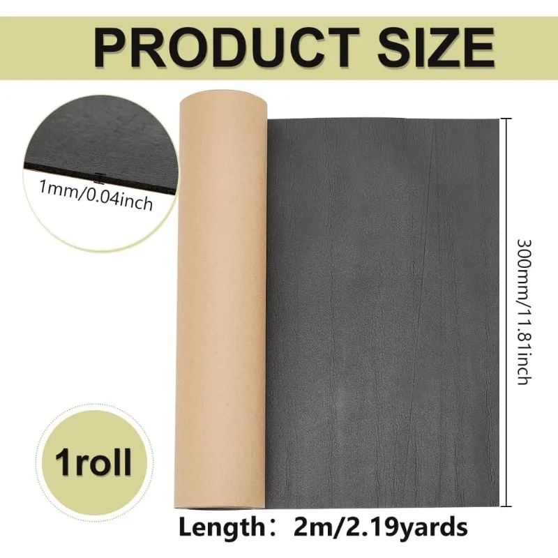 1 Roll 78.7x11.8 Inch Adhesive EVA Foam Roll 1mm Thick Black Foam Sheet EVA Sponge Foam Rubber Sheet for Gap Filling