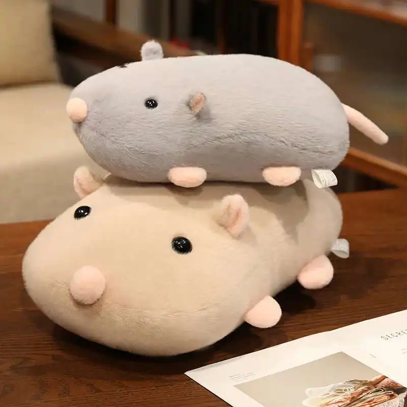 

45/60/80cm Lifelike Mouse Plush Throw Pillow Big Size Creative Rat Plush Pillow Sleep Companion Sofa Cushion Kid Birthyday Gift