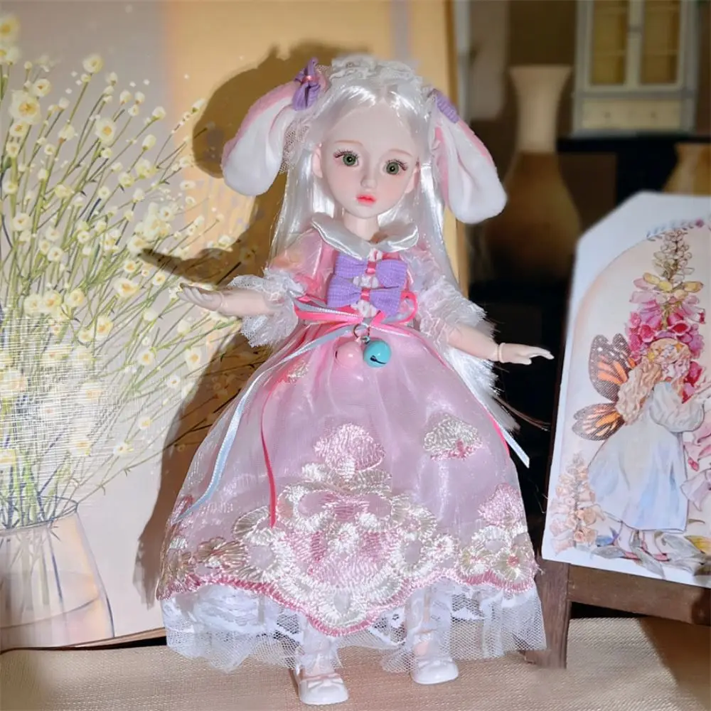 Joendoc-Robe de princesse avec robe de mariée pour enfants, jouet mobile attrayant, BJD Butter 3D, cadeaux d'anniversaire exquis pour enfants, 30cm