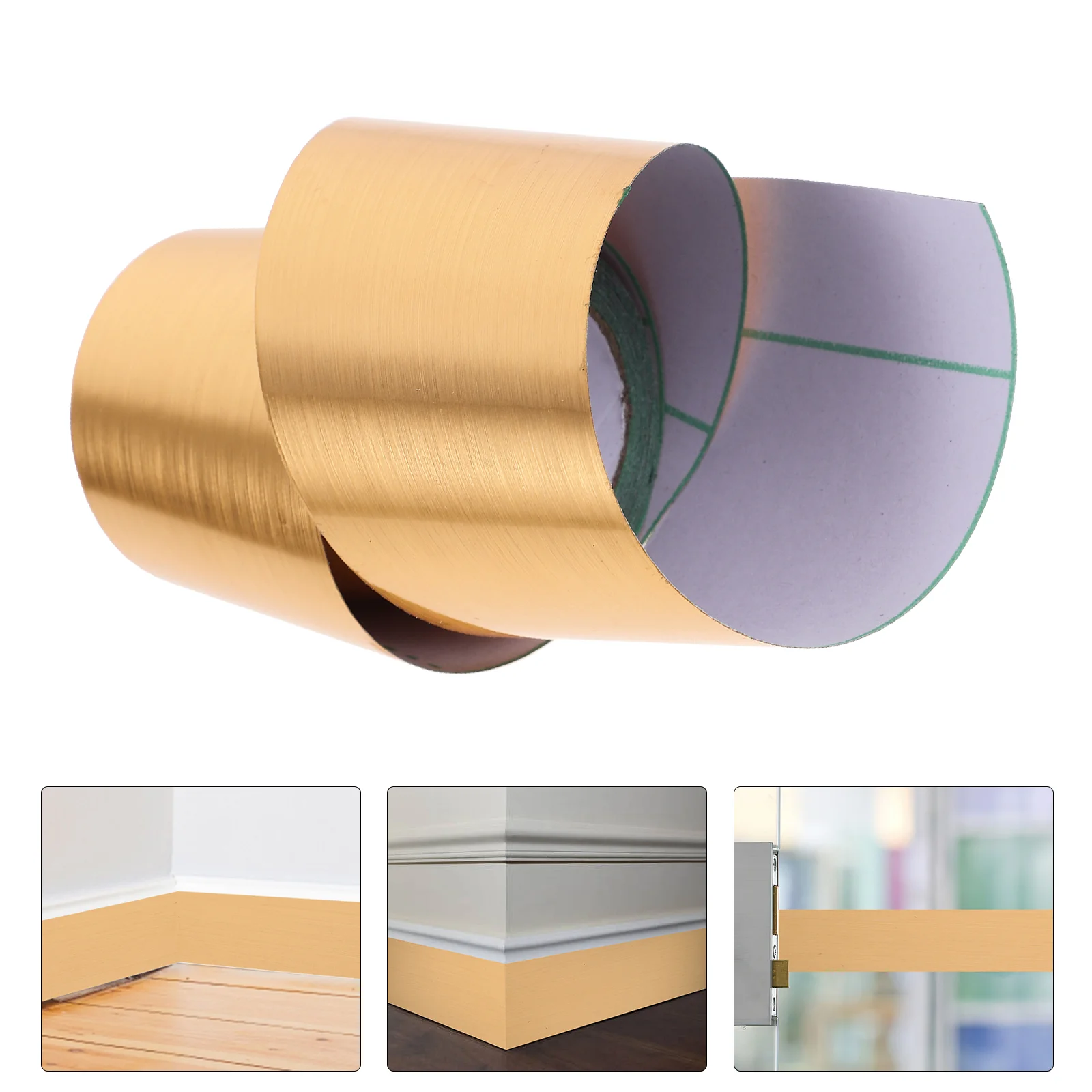 Trim Caulk Strip Peel and Stick for Tile Edge Self-adhesive Baseboard Decor Pvc