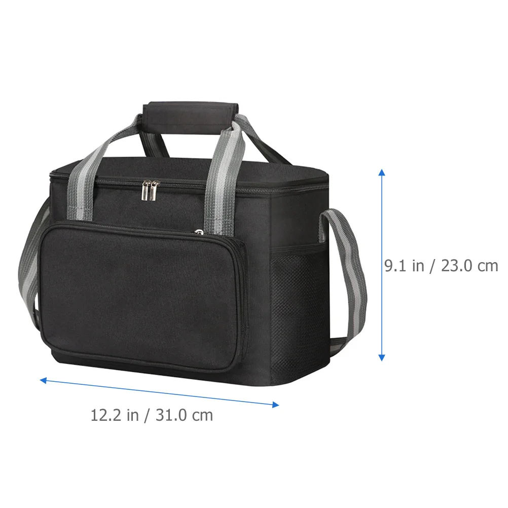 حقيبة غداء معزولة قابلة لإعادة الاستخدام مقاومة للماء حقيبة حرارية للنساء والرجال سعة كبيرة للنزهات والمكتب حقيبة تخزين المواد الغذائية