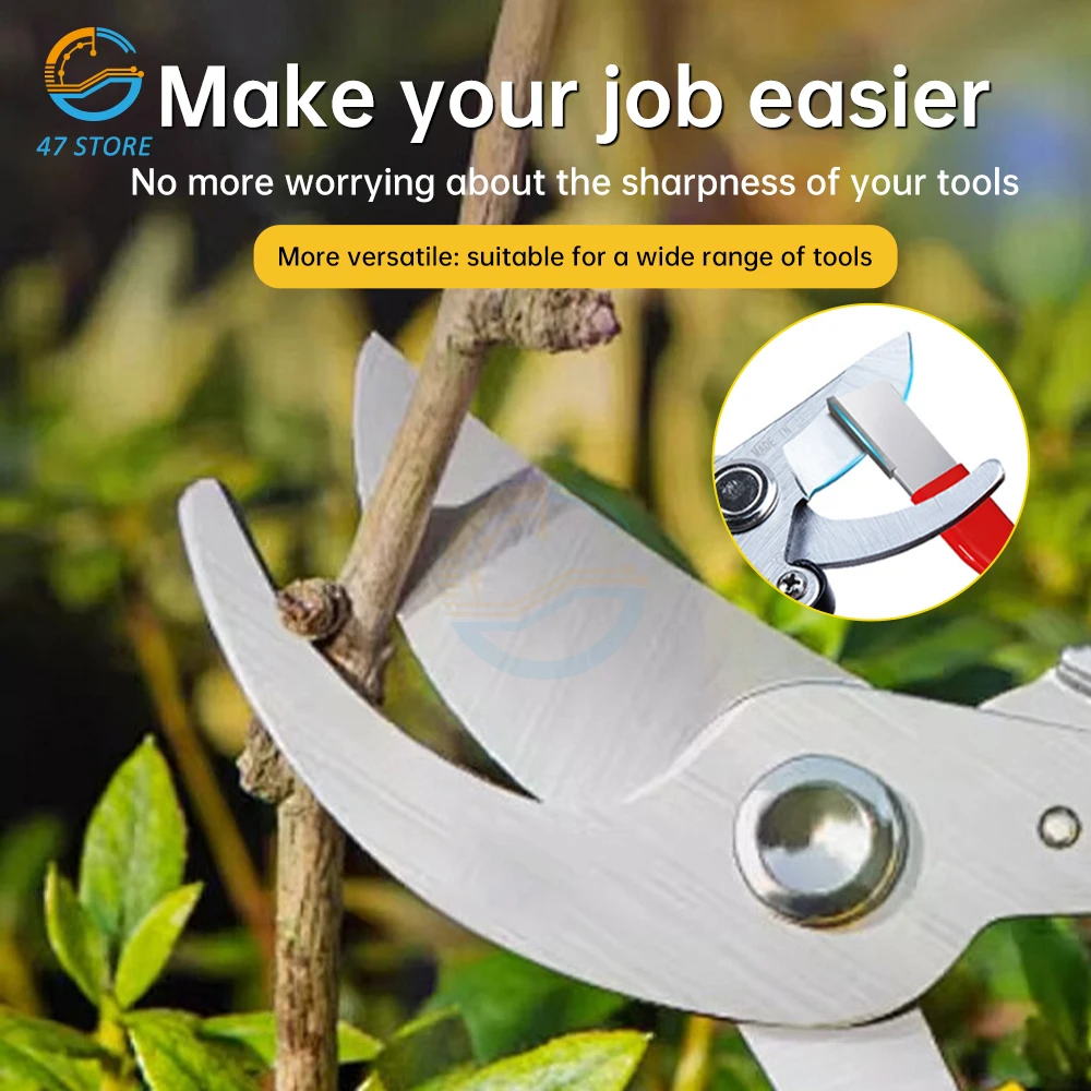 Portable Metal Cutting Tool Knife Sharpener Scissors Quick Grinding Scraper  Scissor Pruner  For All Blades Garden Scissors image 2