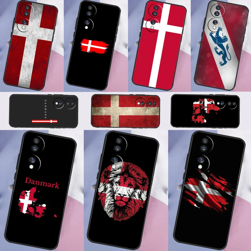 Denmark Flag Case For Honor X8 X9 50 70 Cover For Huawei P30 Pro P50 P20 P40 Lite P Smart 2019 Nova 5T