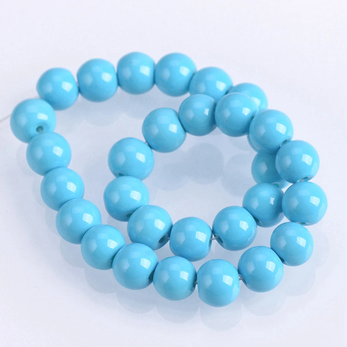 Solid Color Coated Round 4mm 6mm 8mm Opaque Glass Loose Spacer Beads Lot for Jewelry Earring Bracelet Making DIY Crafts