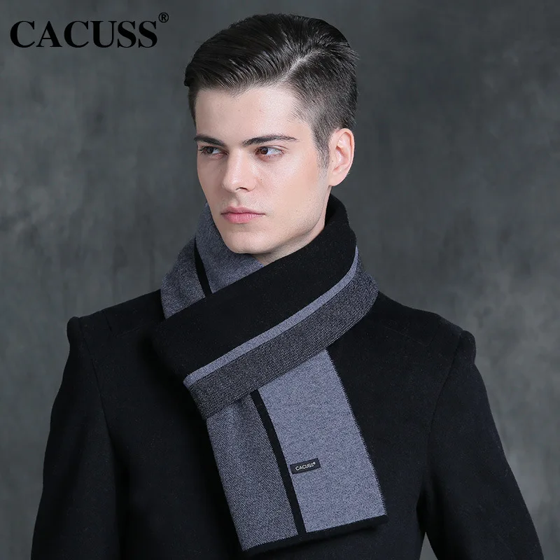 Scarf Spot Wholesale Winter Men's Warm Thickening Lengthening Fashion Business Party Windproof Wool Bib Gift Box Package Mail