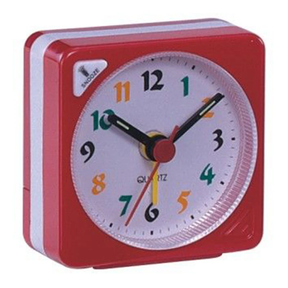 Alarm Clock Clock Travel Alarm Clock Yellow Plastic Shelf Silent Alarm Clock Square 5.7*2.9*5.6CM For Tabletop