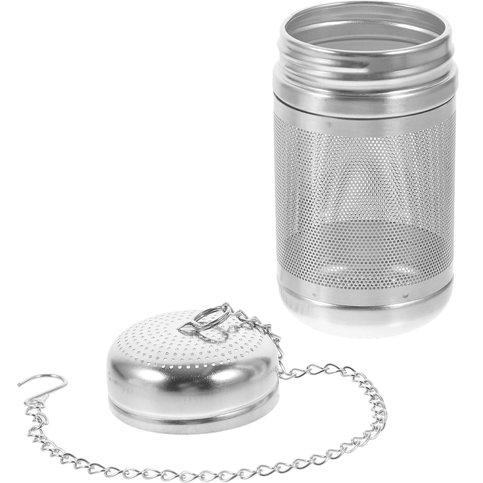 

Tea Mugs Stainless Steel Stew Cage Seasoning Spice Basket Bag Filter Fine Mesh Infuser Extruder Silver Ball Household Travel