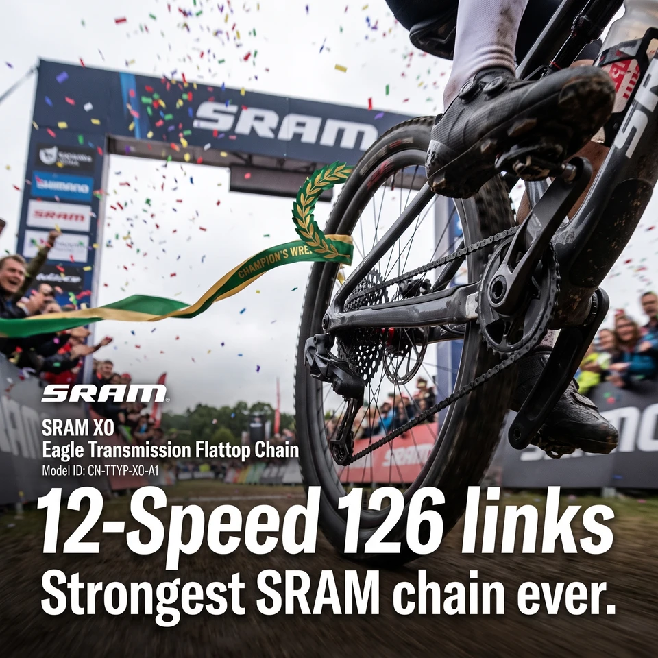 SRAM X0 Eagle Transmission Chain | Dark Polar | Flattop