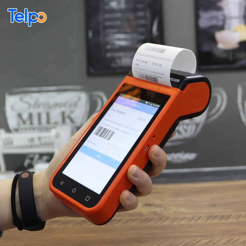 Free SDK Telpo TPS320 wireless lottery lotto mobile pos terminal / betting machine with 58mm thermal printer