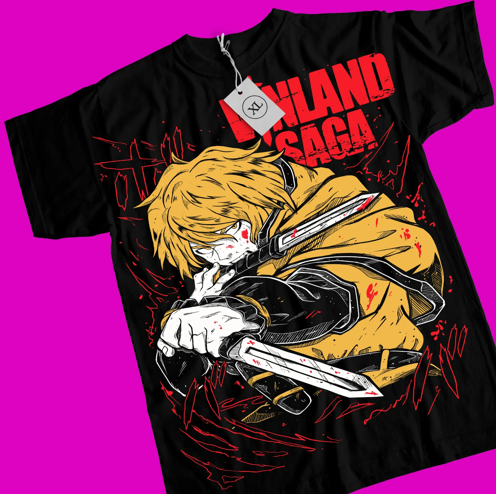 Vinland Saga Shirt, Thorfinn Shirt,Anime Askeladd, Manga Black Shirt, All Sizes