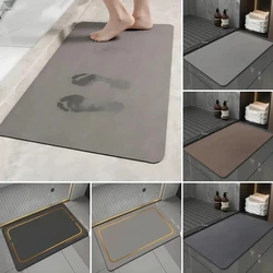 Diatom Mud Bath Mat Bathroom Shower Floor Decor Super Absorbent Non Slip Easy Clean Welcome Doormat Rug Washroom Entrance Carpet