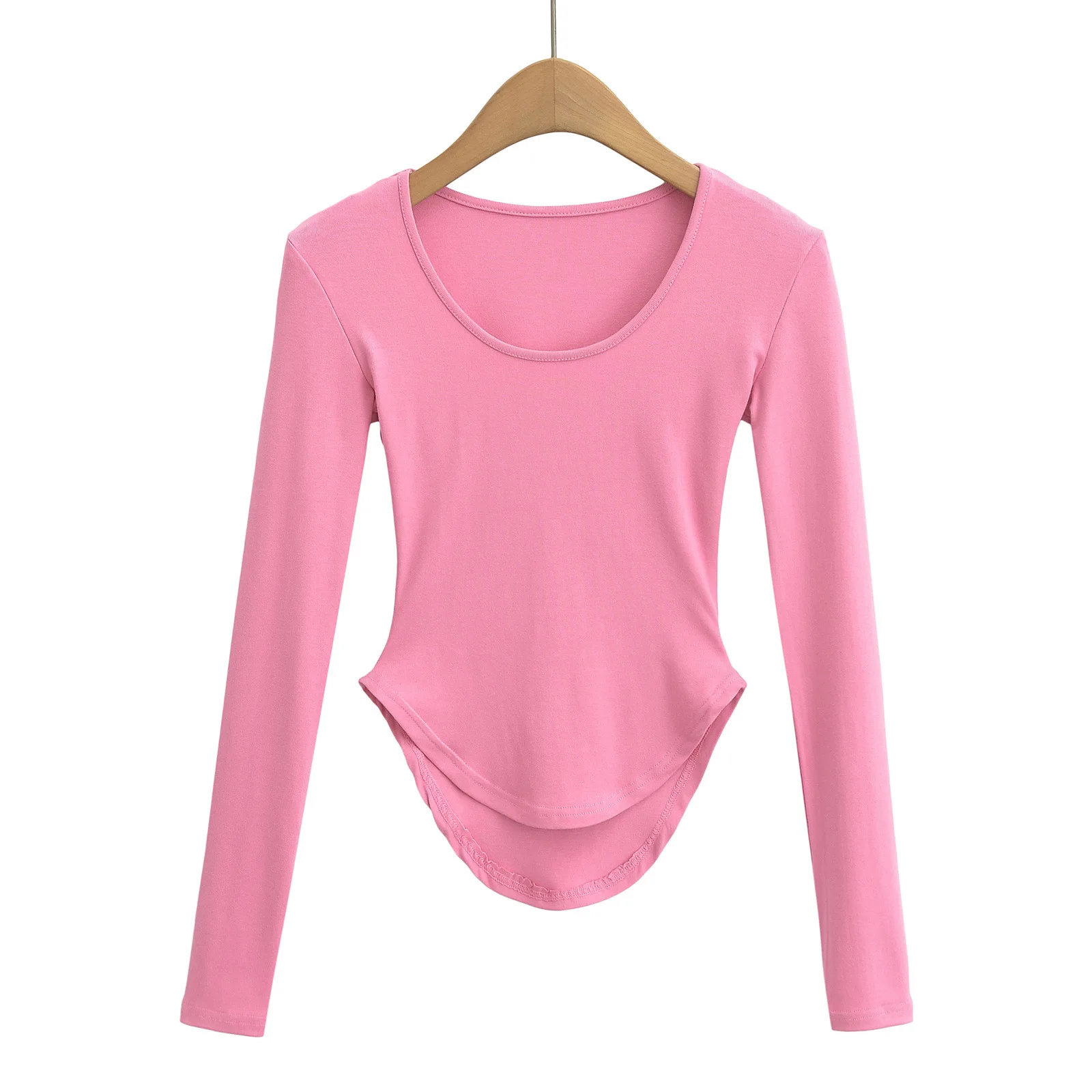 Women Long Sleeve O Neck Tight Kim Kims Tee Tshirt Top